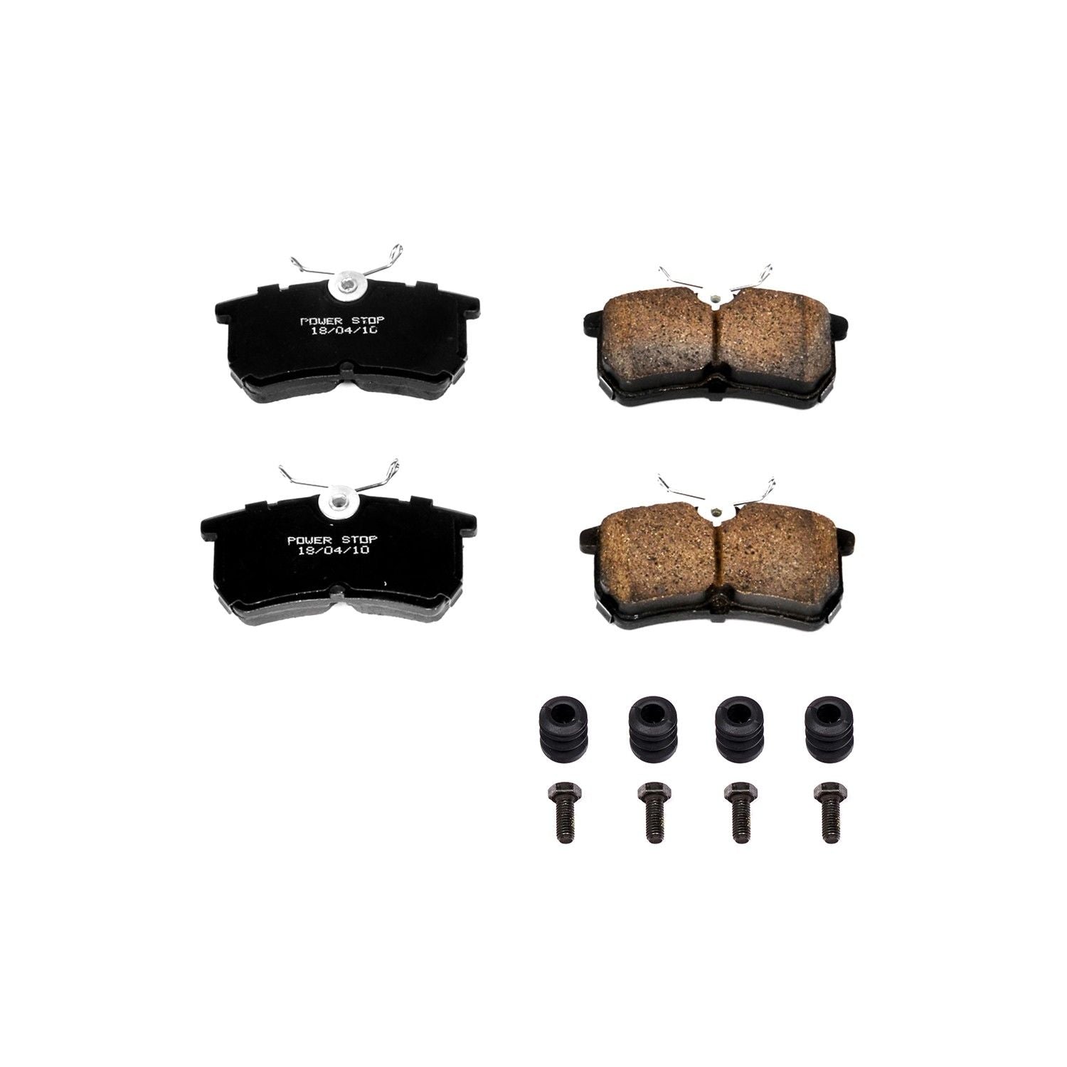 Front View of Rear Disc Brake Pad Set POWERSTOP 17-886