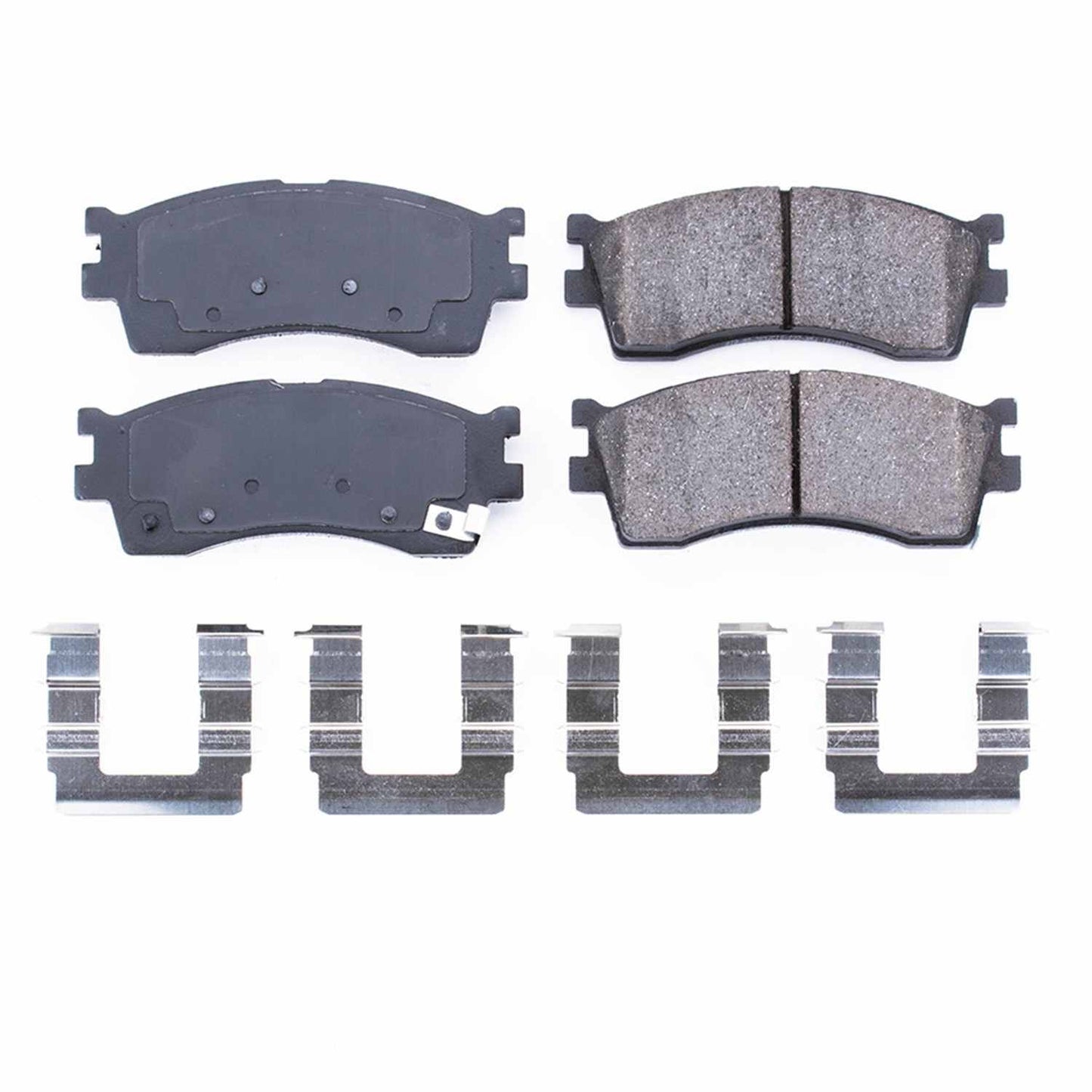 Front View of Front Disc Brake Pad Set POWERSTOP 17-889