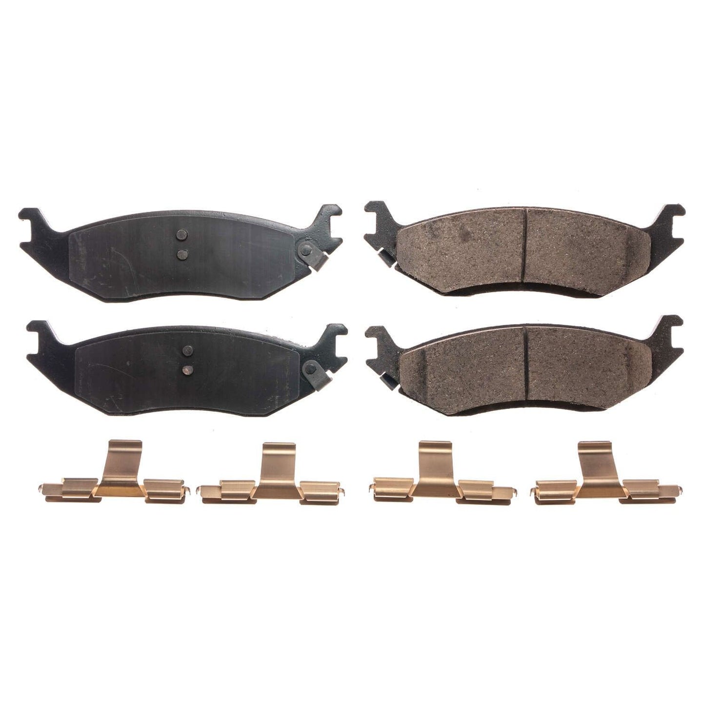 Front View of Rear Disc Brake Pad Set POWERSTOP 17-898