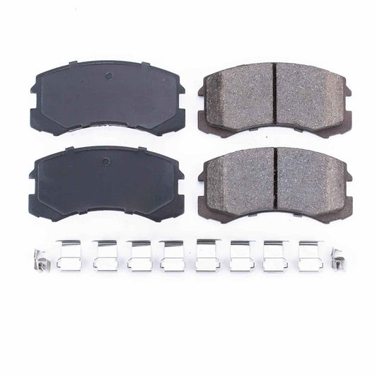 Front View of Front Disc Brake Pad Set POWERSTOP 17-904