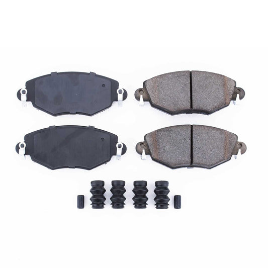 Front View of Front Disc Brake Pad Set POWERSTOP 17-910