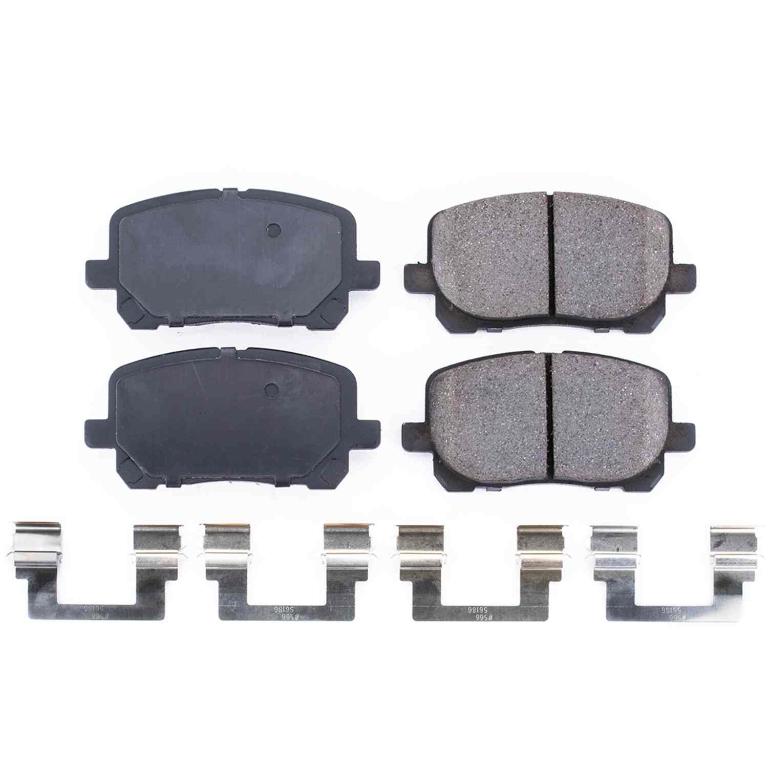 Front View of Front Disc Brake Pad Set POWERSTOP 17-923