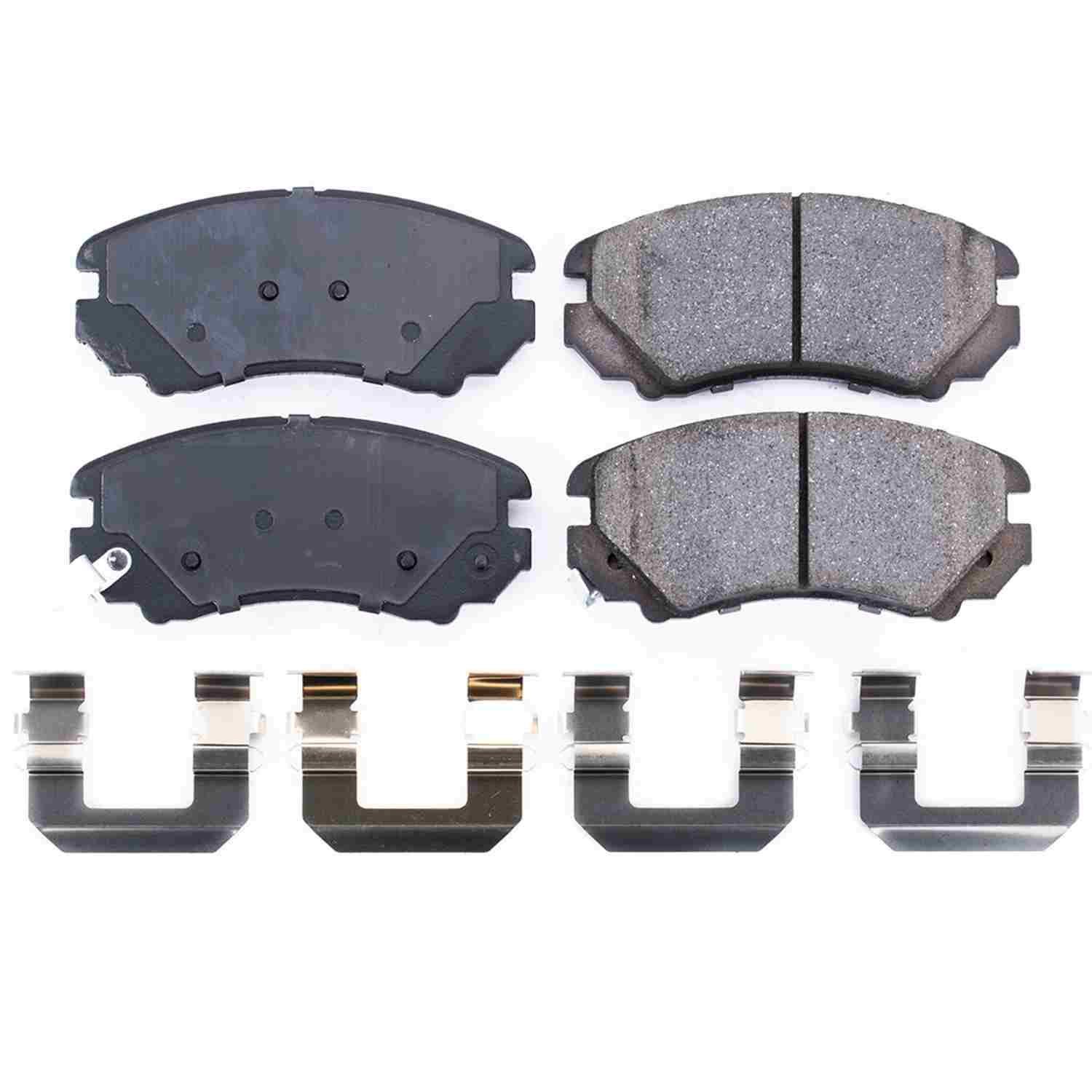 Front View of Front Disc Brake Pad Set POWERSTOP 17-924