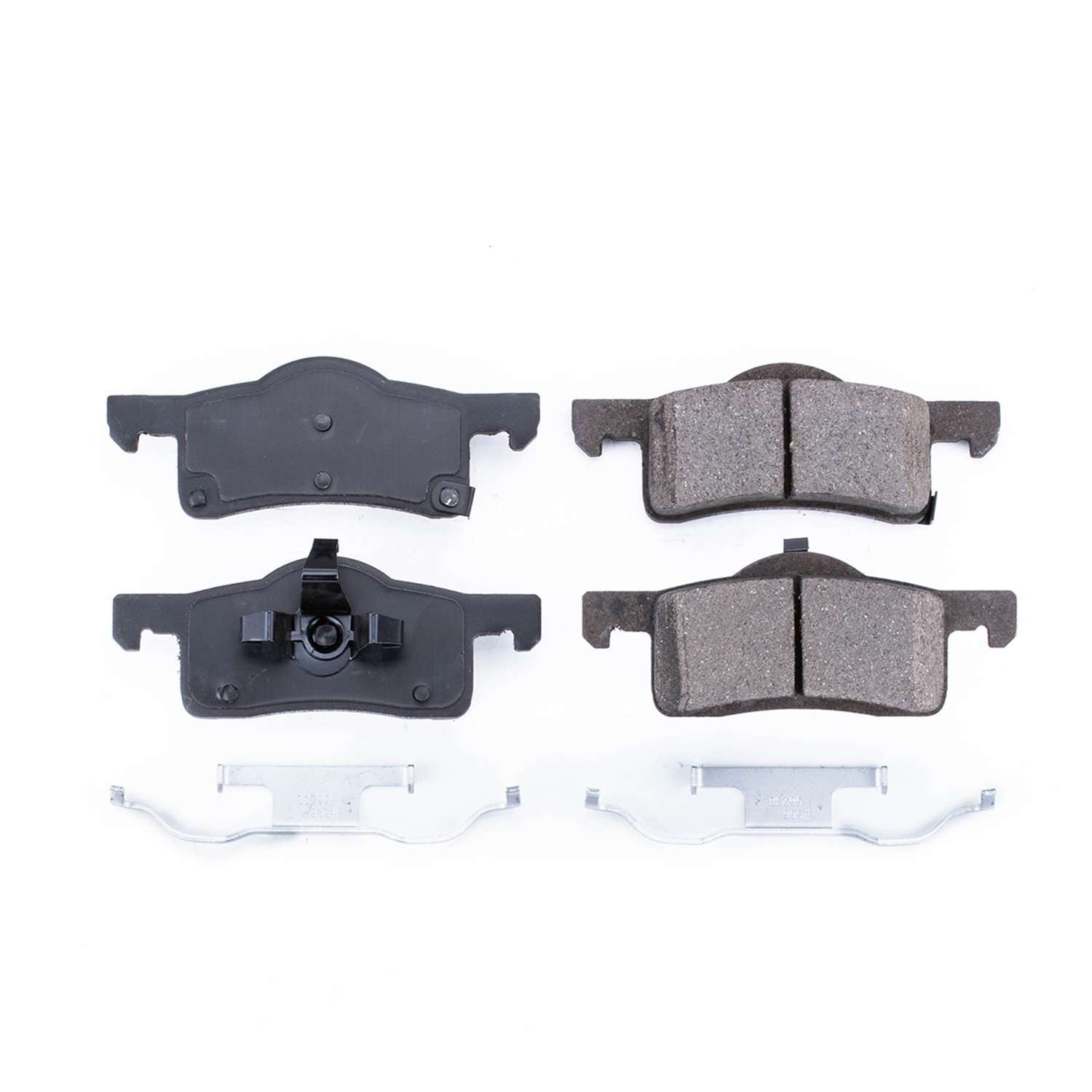 Front View of Rear Disc Brake Pad Set POWERSTOP 17-935