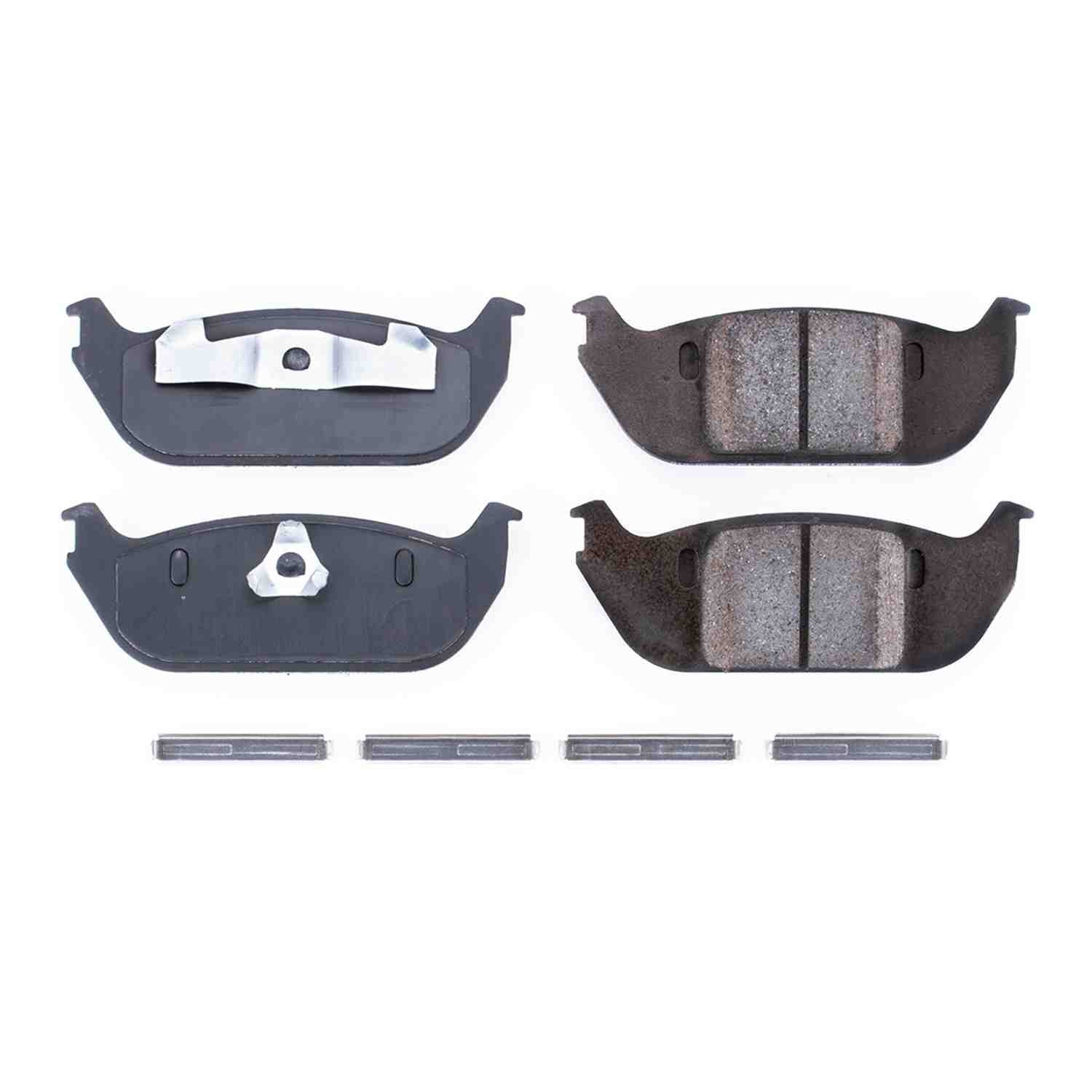 Front View of Rear Disc Brake Pad Set POWERSTOP 17-952