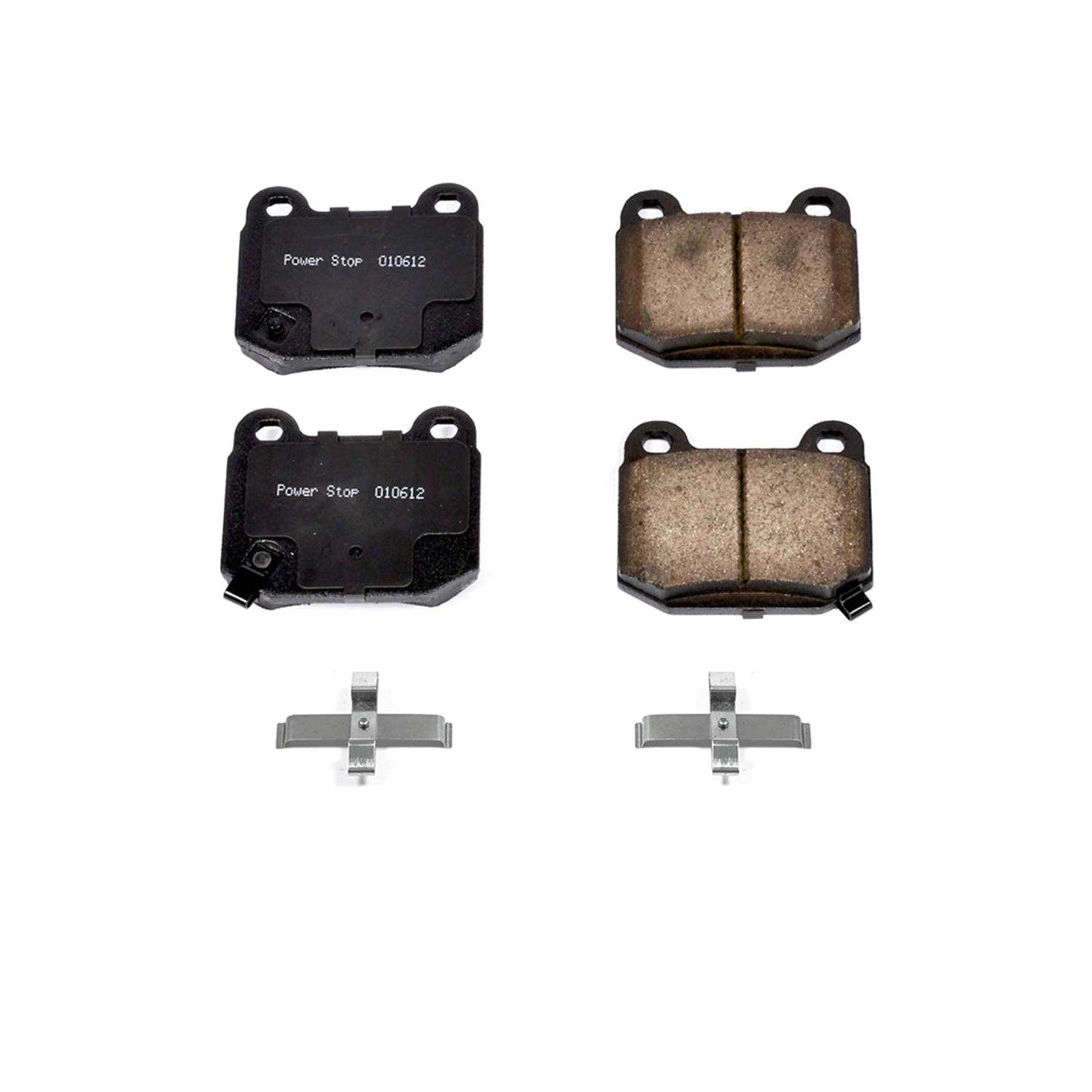 Front View of Rear Disc Brake Pad Set POWERSTOP 17-961