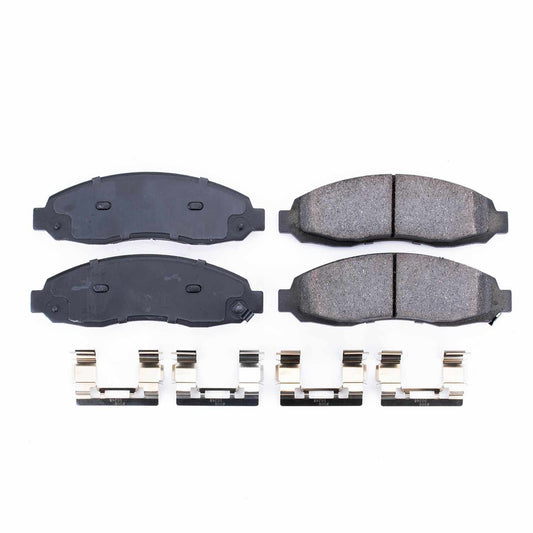 Front View of Front Disc Brake Pad Set POWERSTOP 17-962