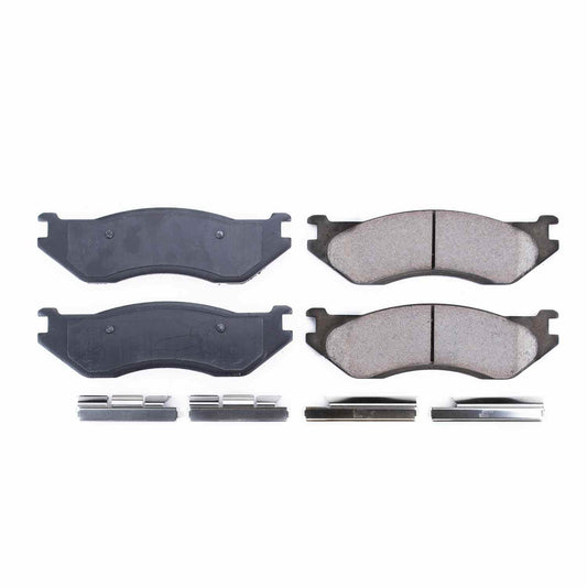 Front View of Front Disc Brake Pad Set POWERSTOP 17-966