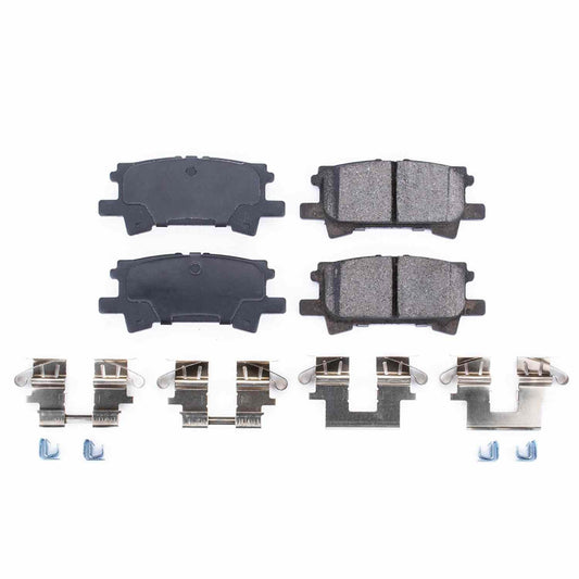 Front View of Rear Disc Brake Pad Set POWERSTOP 17-996