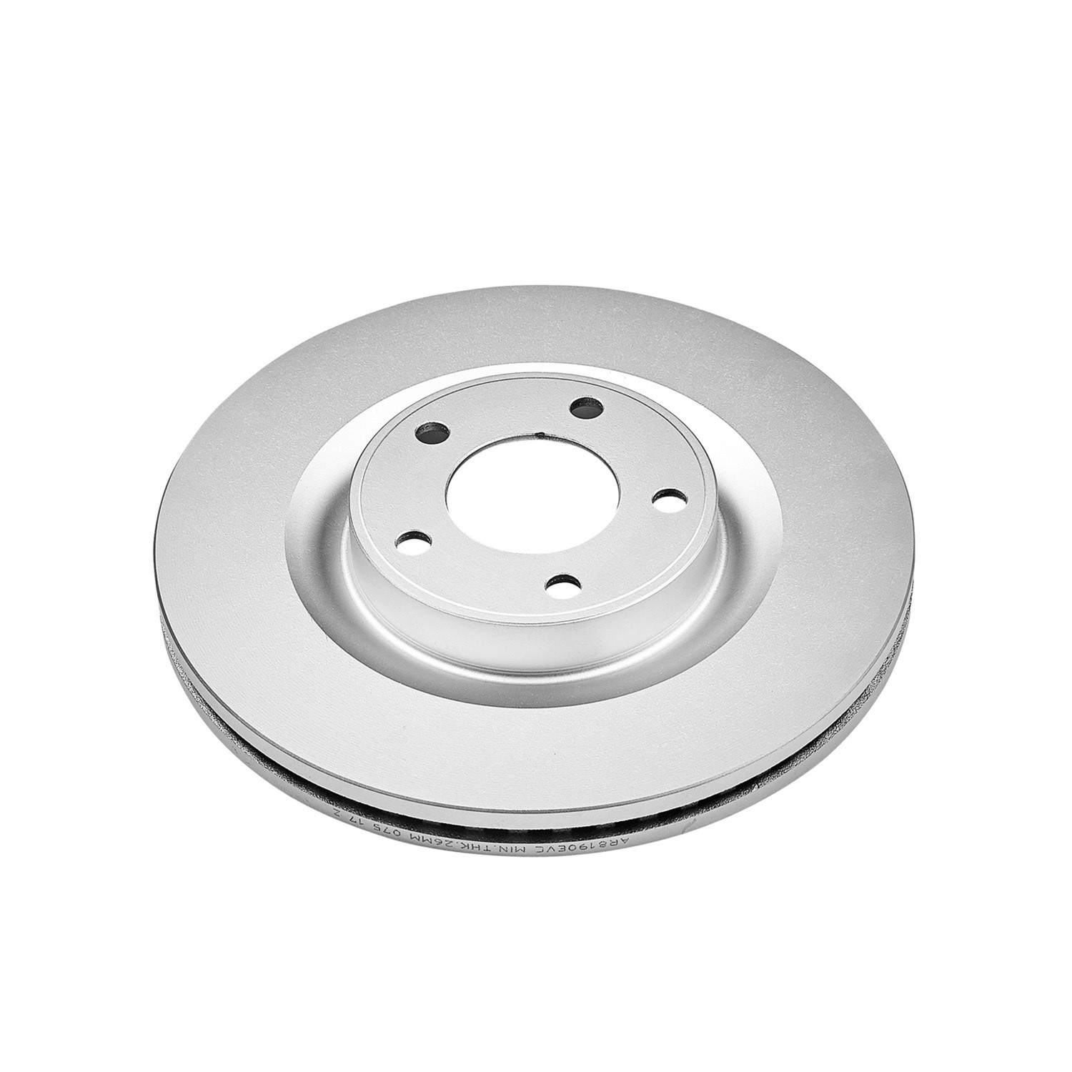 Top View of Front Disc Brake Rotor POWERSTOP AR8190EVC