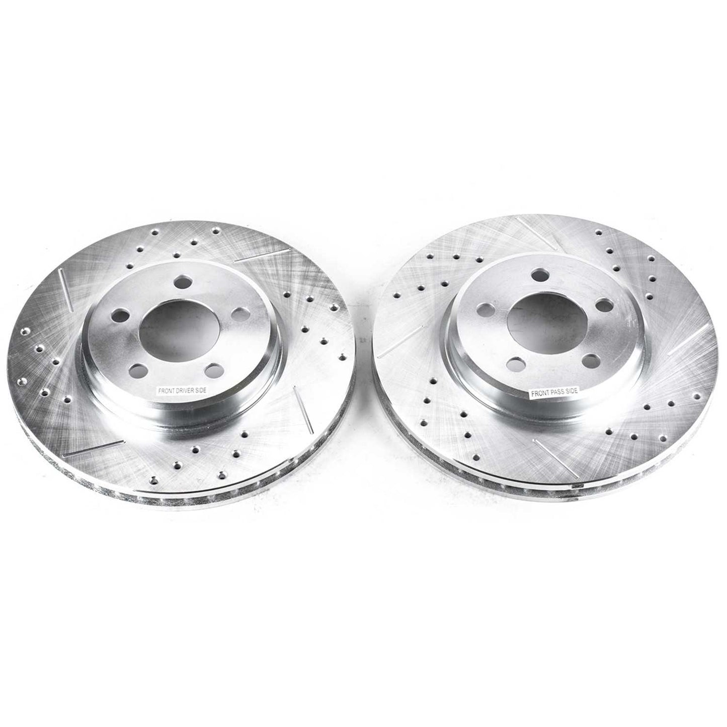 Top View of Front Disc Brake Rotor Set POWERSTOP AR8358XPR