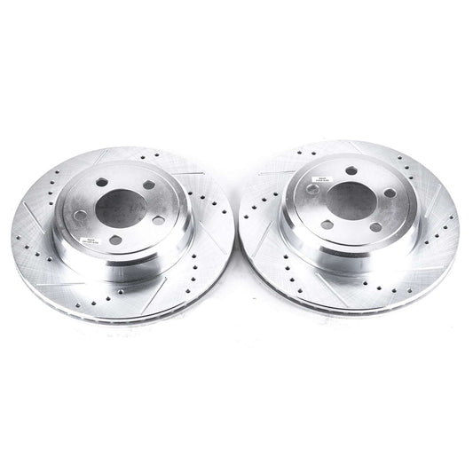 Top View of Rear Disc Brake Rotor Set POWERSTOP AR8362XPR