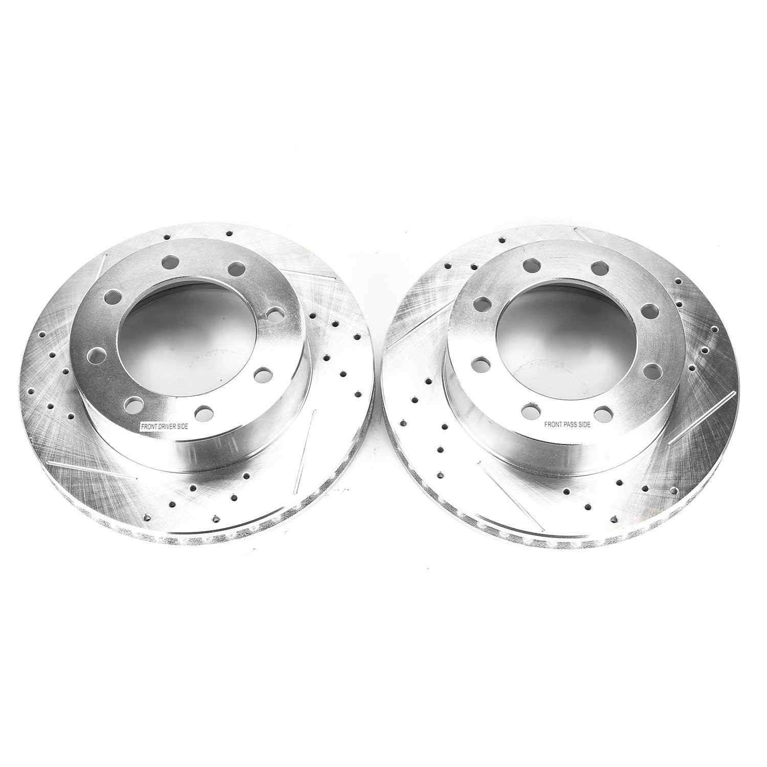 Top View of Front Disc Brake Rotor Set POWERSTOP AR85107XPR