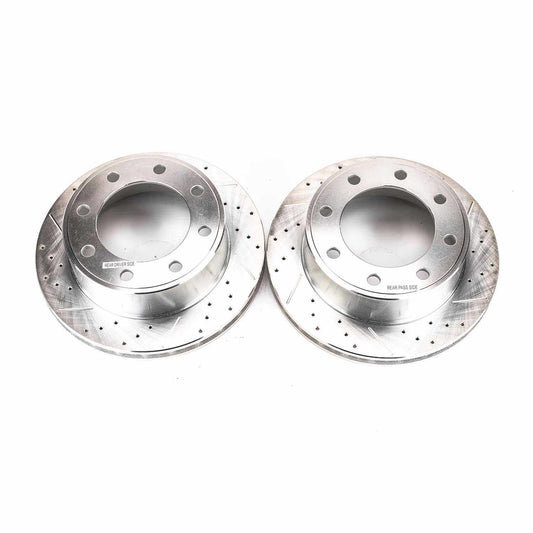 Top View of Rear Disc Brake Rotor Set POWERSTOP AR8571XPR