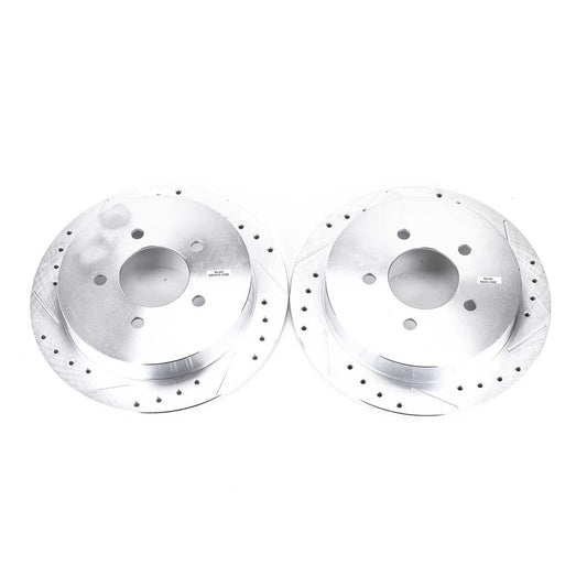 Top View of Rear Disc Brake Rotor Set POWERSTOP AR8582XPR