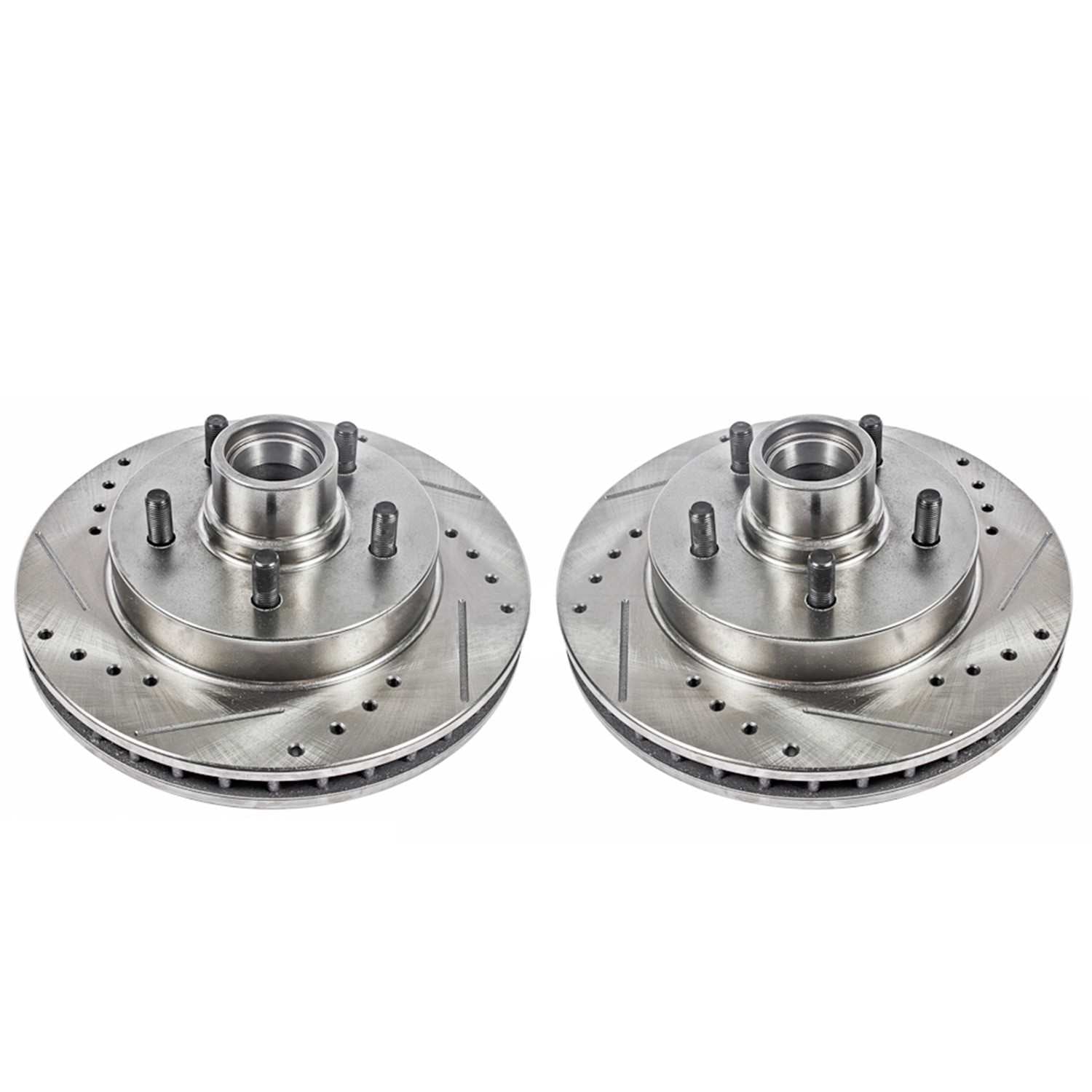 Top View of Front Disc Brake Rotor Set POWERSTOP AR8625XPR