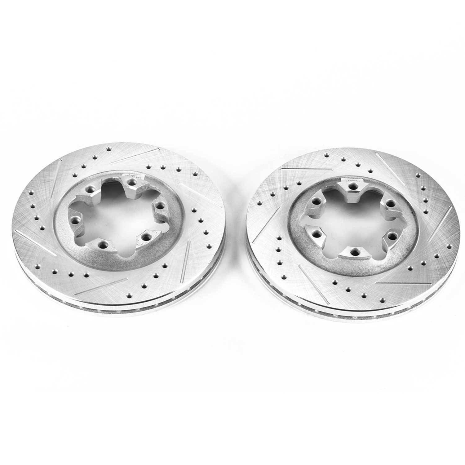 Top View of Front Disc Brake Rotor Set POWERSTOP AR8653XPR