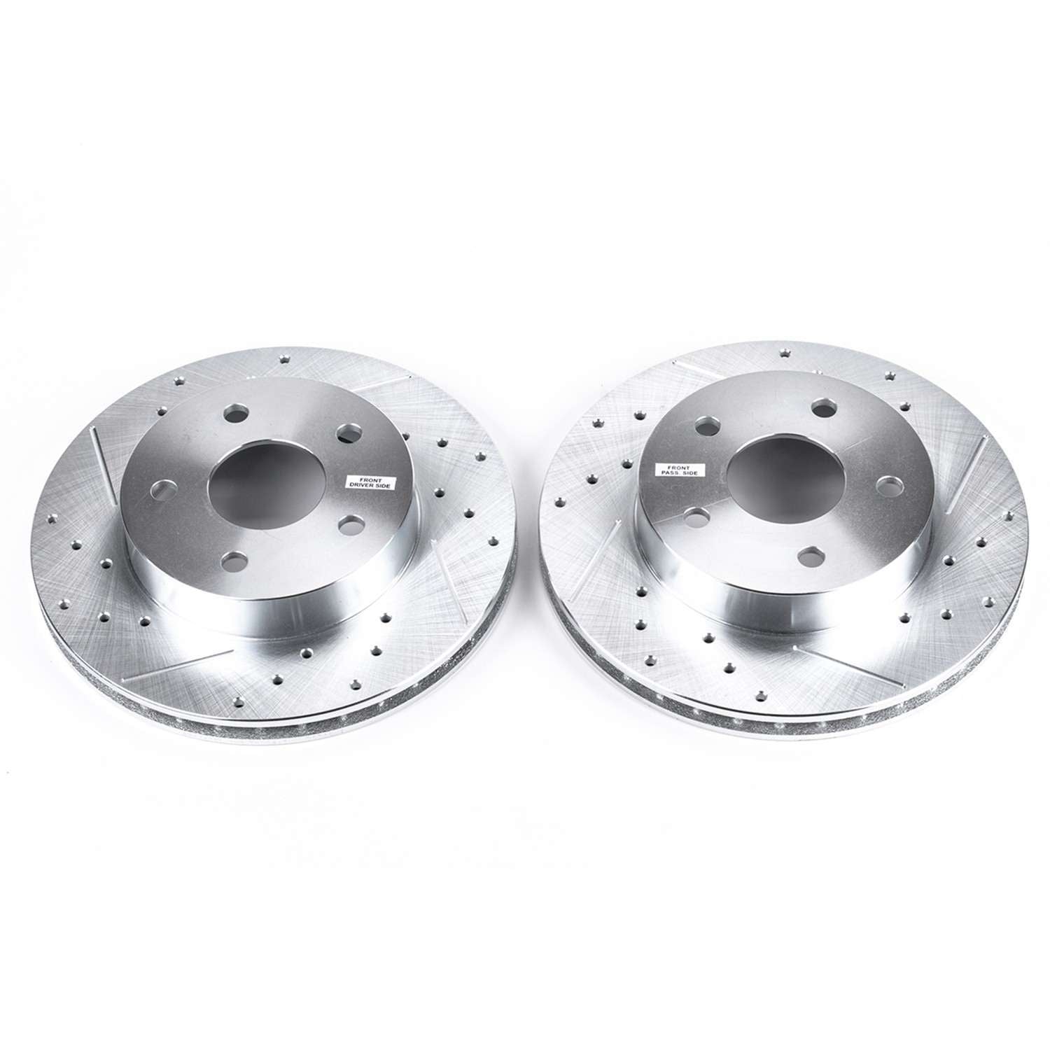 Top View of Front Disc Brake Rotor Set POWERSTOP AR8742XPR