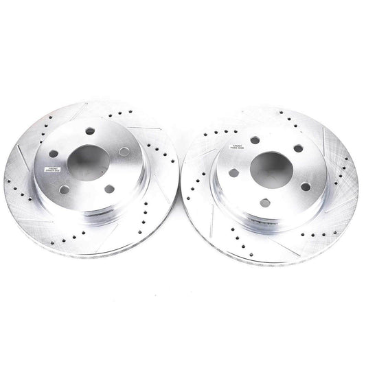 Top View of Front Disc Brake Rotor Set POWERSTOP AR8750XPR