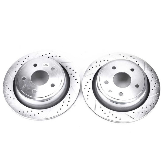 Top View of Rear Disc Brake Rotor Set POWERSTOP AR8752XPR