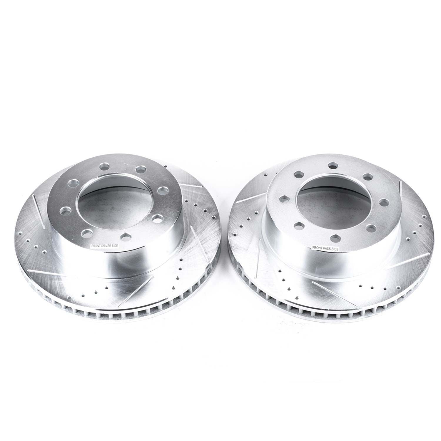 Top View of Front Disc Brake Rotor Set POWERSTOP AR8771XPR