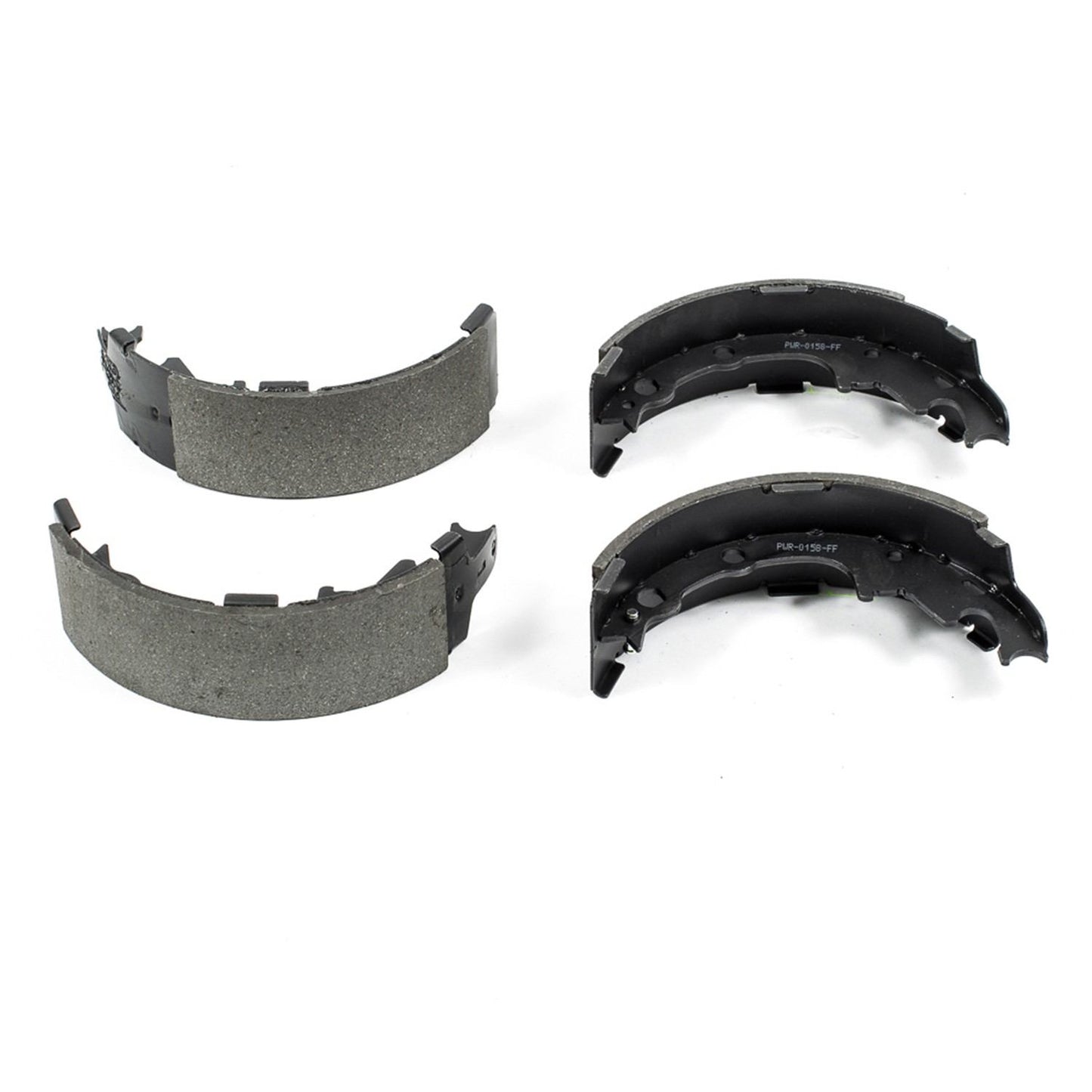 Front View of Rear Drum Brake Shoe POWERSTOP B538