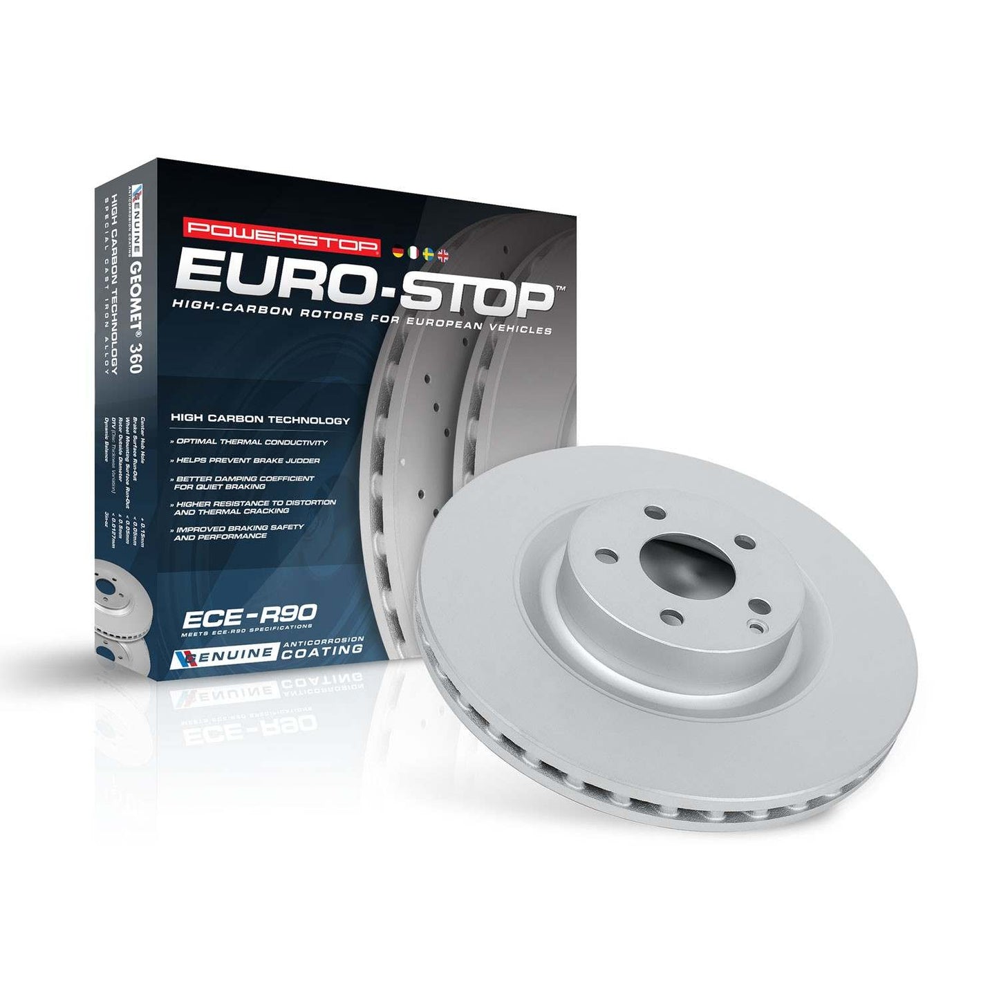 Kit View of Front Disc Brake Rotor POWERSTOP EBR1002EVC