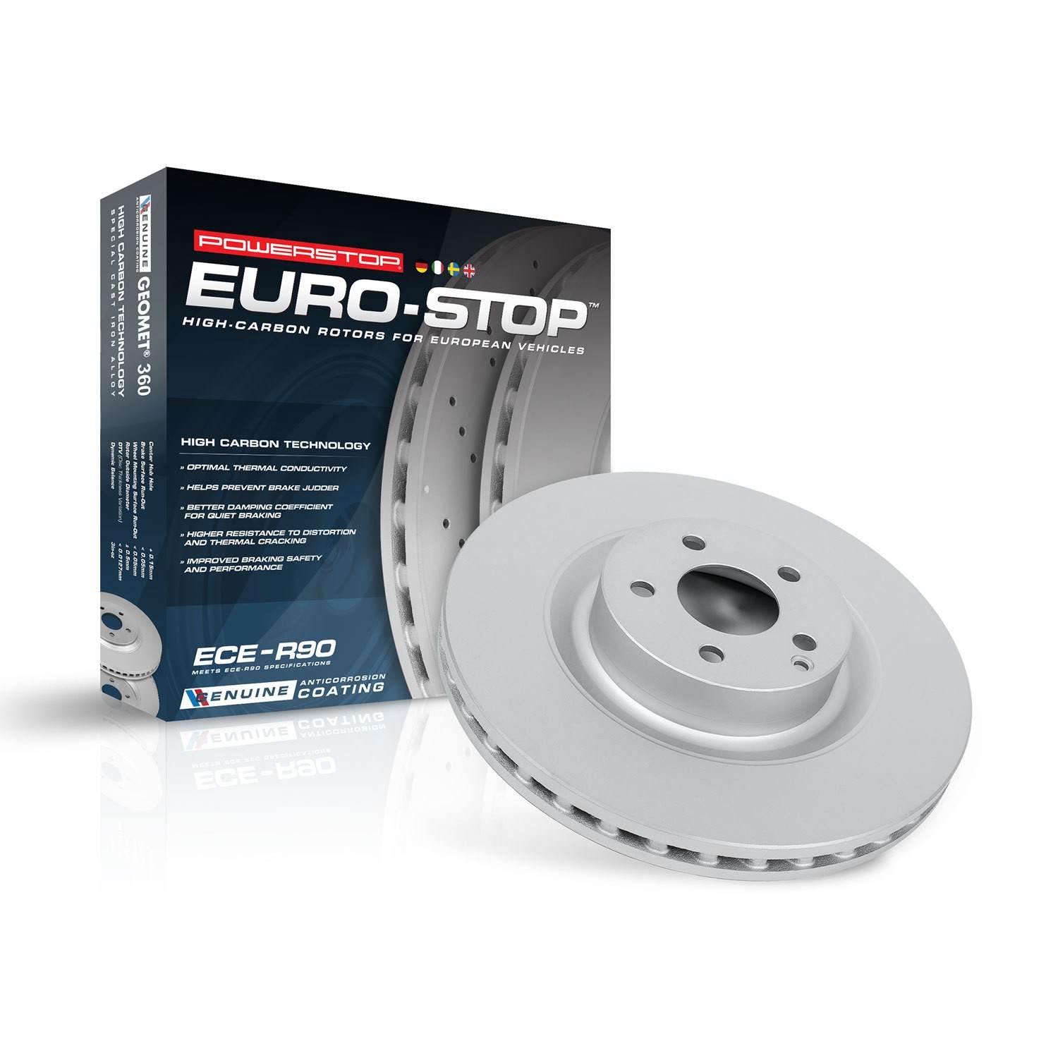 Kit View of Rear Disc Brake Rotor POWERSTOP EBR1073EVC