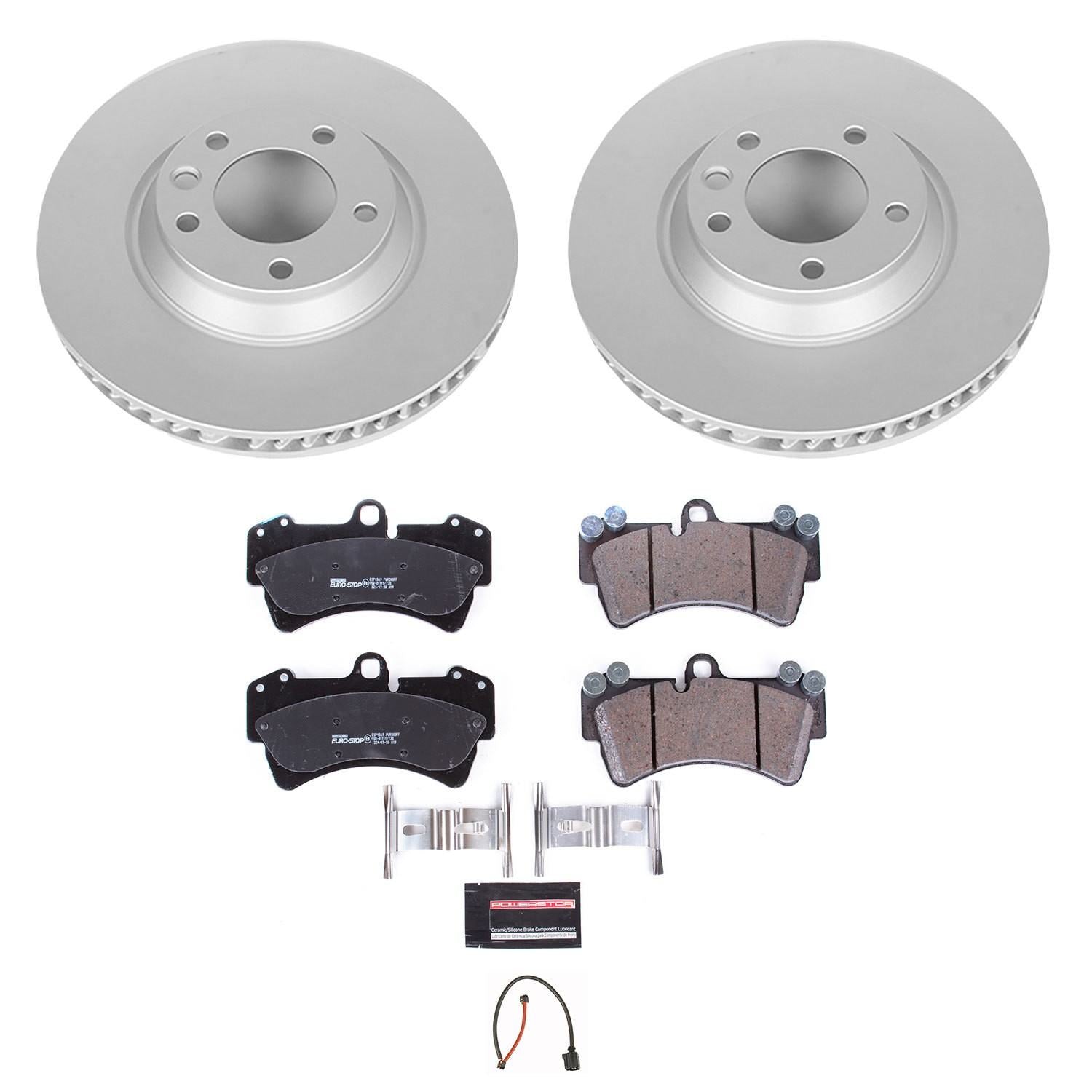 Front View of Front Disc Brake Kit POWERSTOP ESK4558