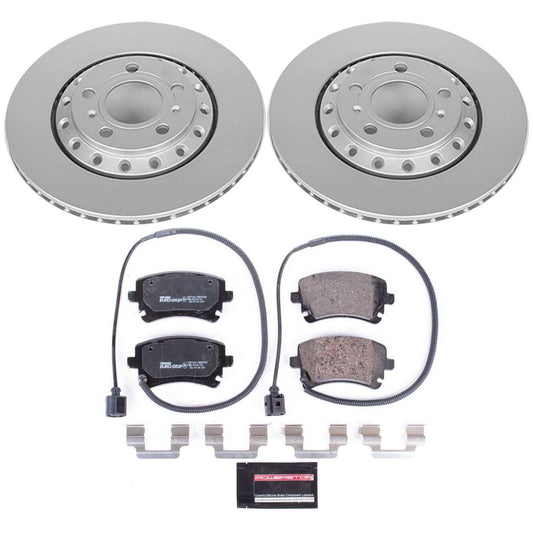 Front View of Rear Disc Brake Kit POWERSTOP ESK4562