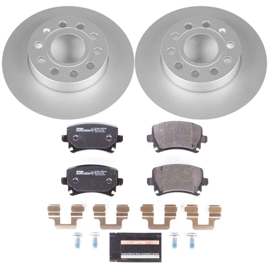 Front View of Rear Disc Brake Kit POWERSTOP ESK4627