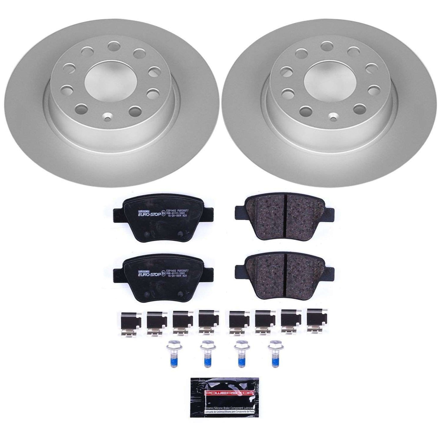 Front View of Rear Disc Brake Kit POWERSTOP ESK5667