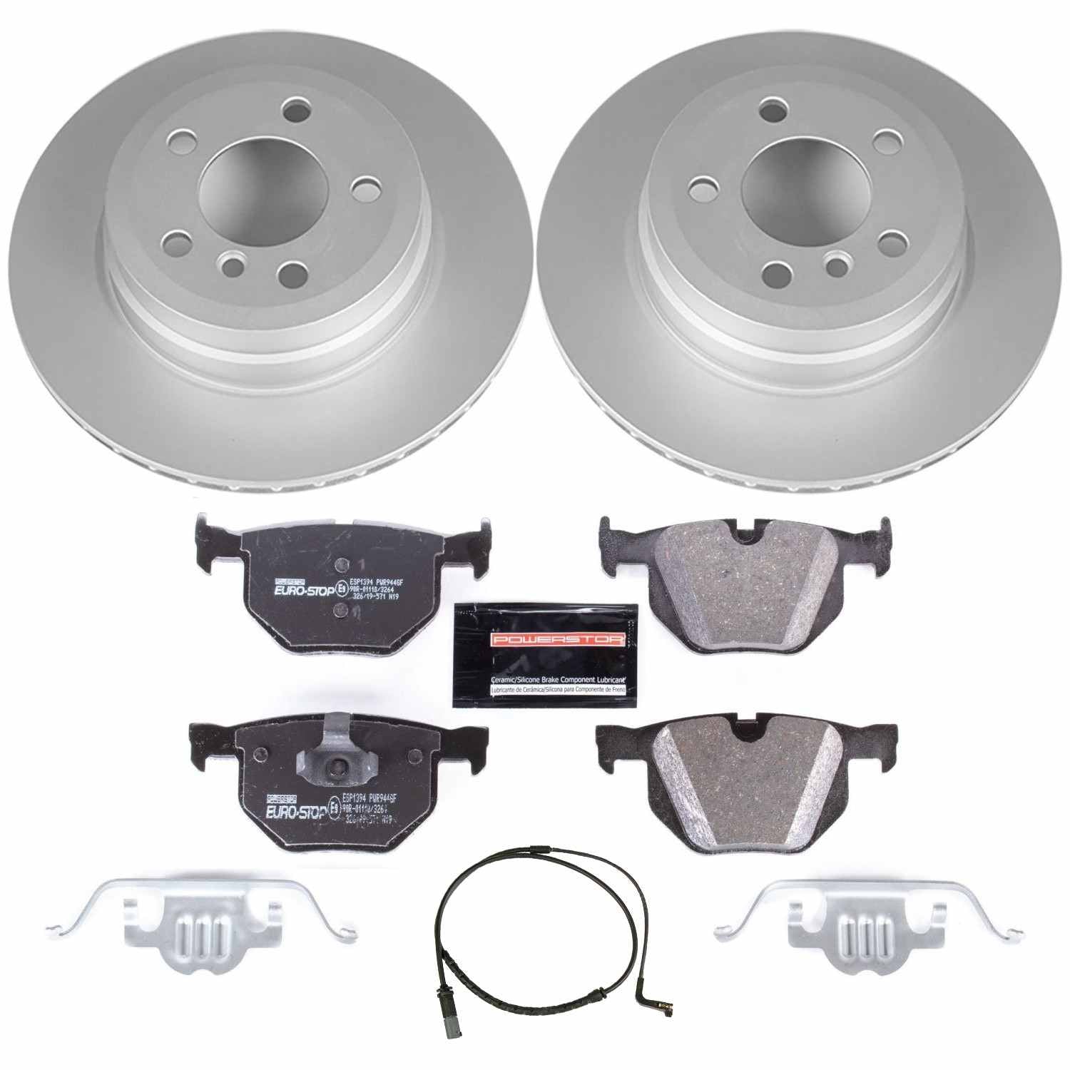 Front View of Rear Disc Brake Kit POWERSTOP ESK5984