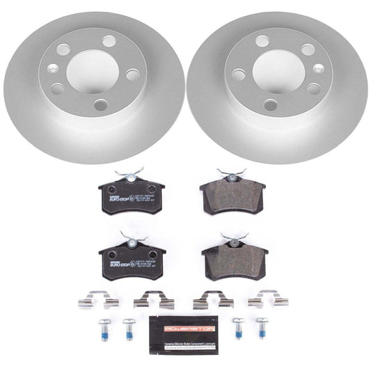 Front View of Rear Disc Brake Kit POWERSTOP ESK847