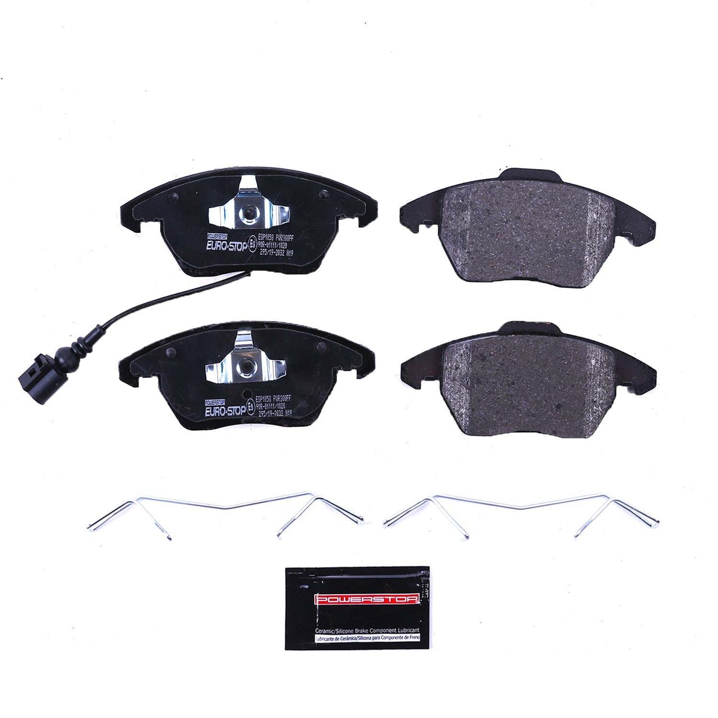 Front View of Front Disc Brake Pad Set POWERSTOP ESP1058