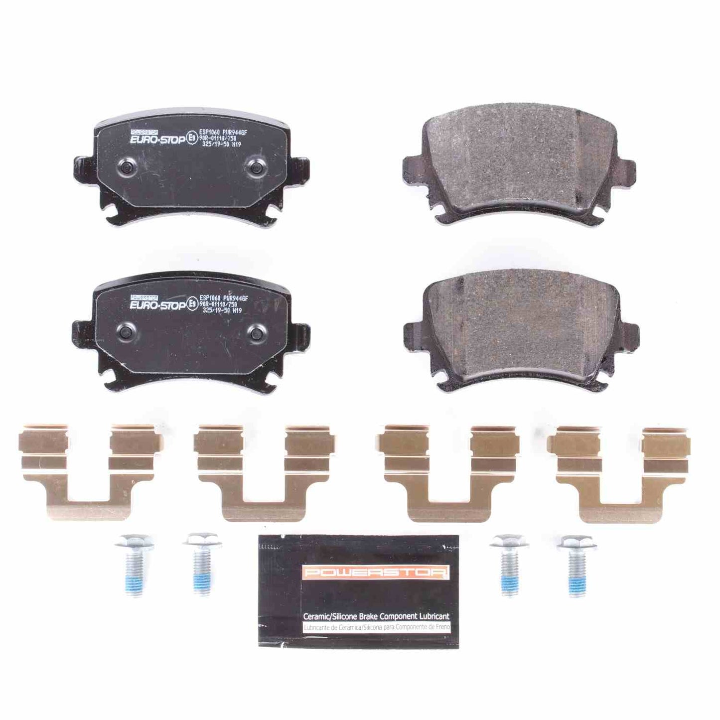 Front View of Rear Disc Brake Pad Set POWERSTOP ESP1060