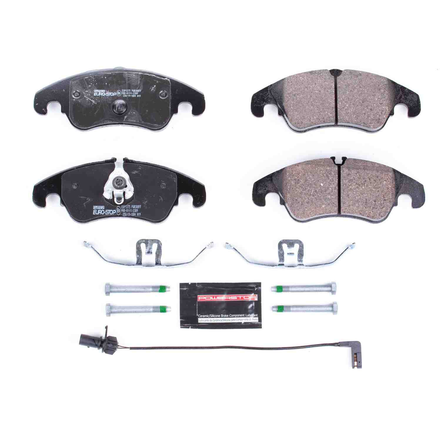 Front View of Front Disc Brake Pad Set POWERSTOP ESP1375