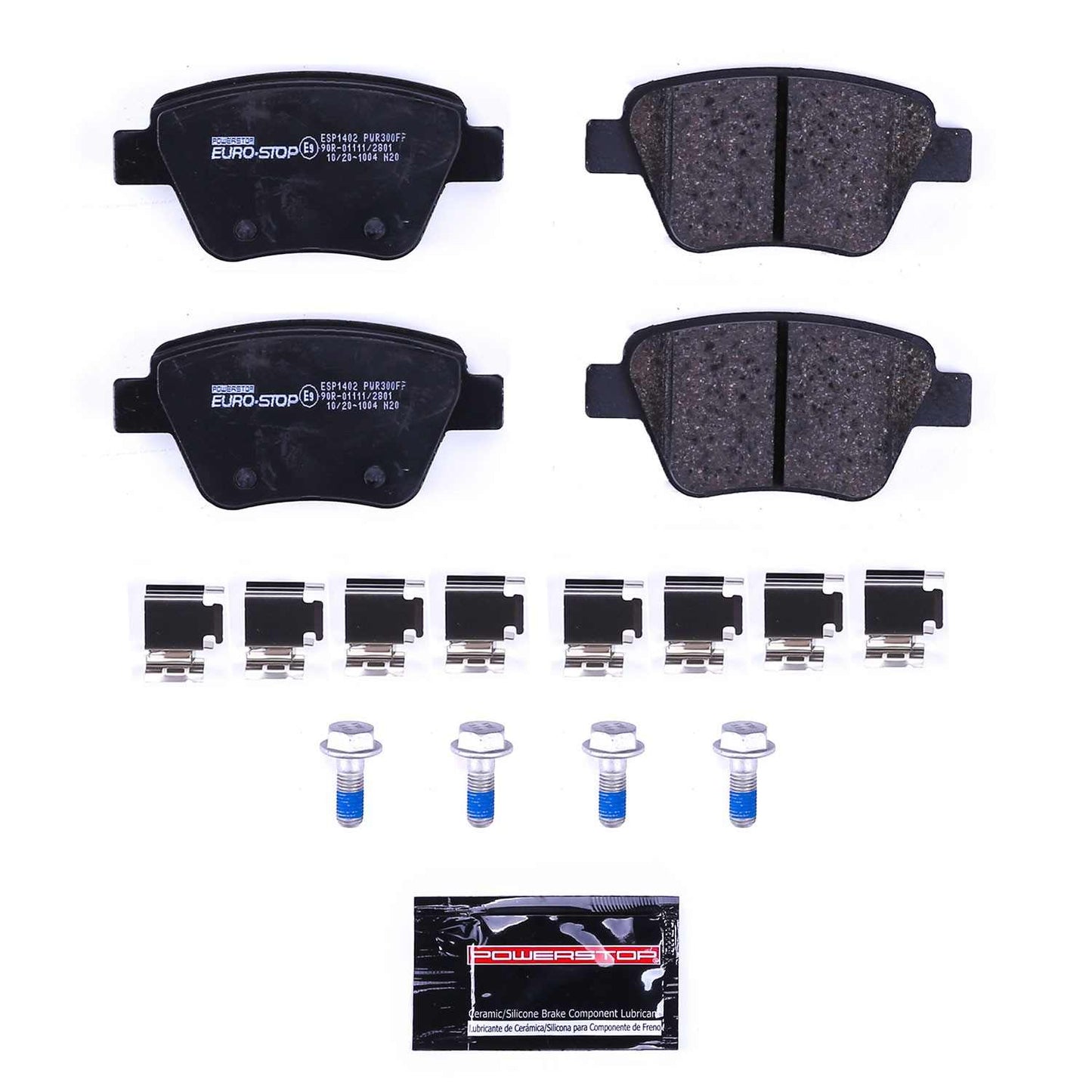 Front View of Rear Disc Brake Pad Set POWERSTOP ESP1402