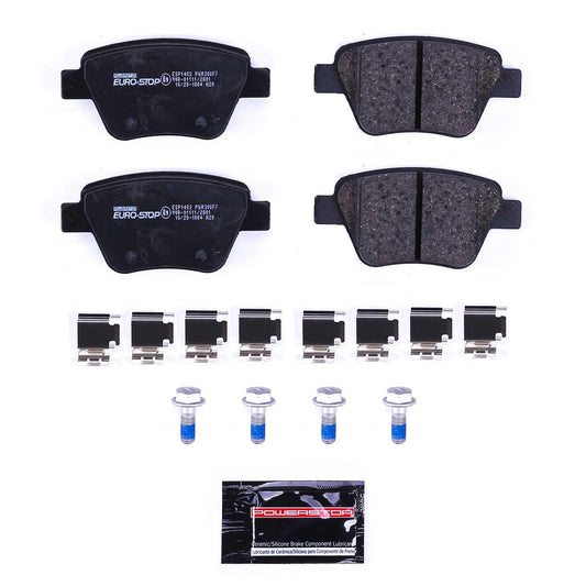 Front View of Rear Disc Brake Pad Set POWERSTOP ESP1402