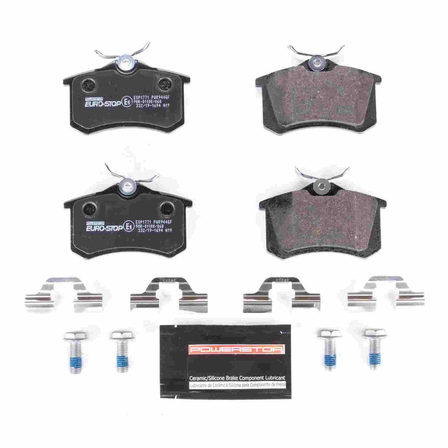 Front View of Rear Disc Brake Pad Set POWERSTOP ESP1771