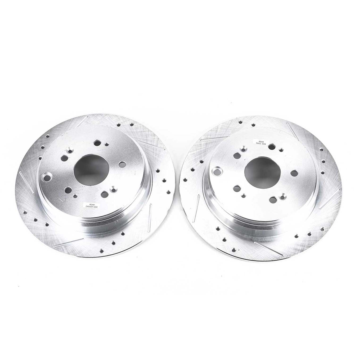 Top View of Rear Disc Brake Rotor Set POWERSTOP JBR1158XPR