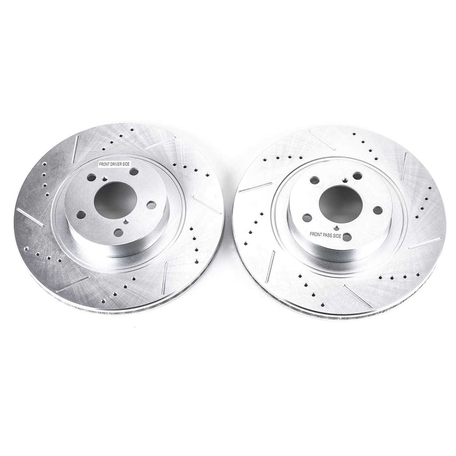 Top View of Front Disc Brake Rotor Set POWERSTOP JBR1165XPR