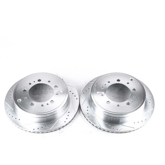 Top View of Rear Disc Brake Rotor Set POWERSTOP JBR1355XPR