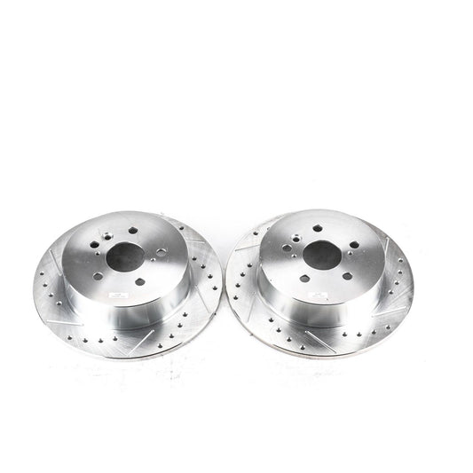 Top View of Rear Disc Brake Rotor Set POWERSTOP JBR1369XPR