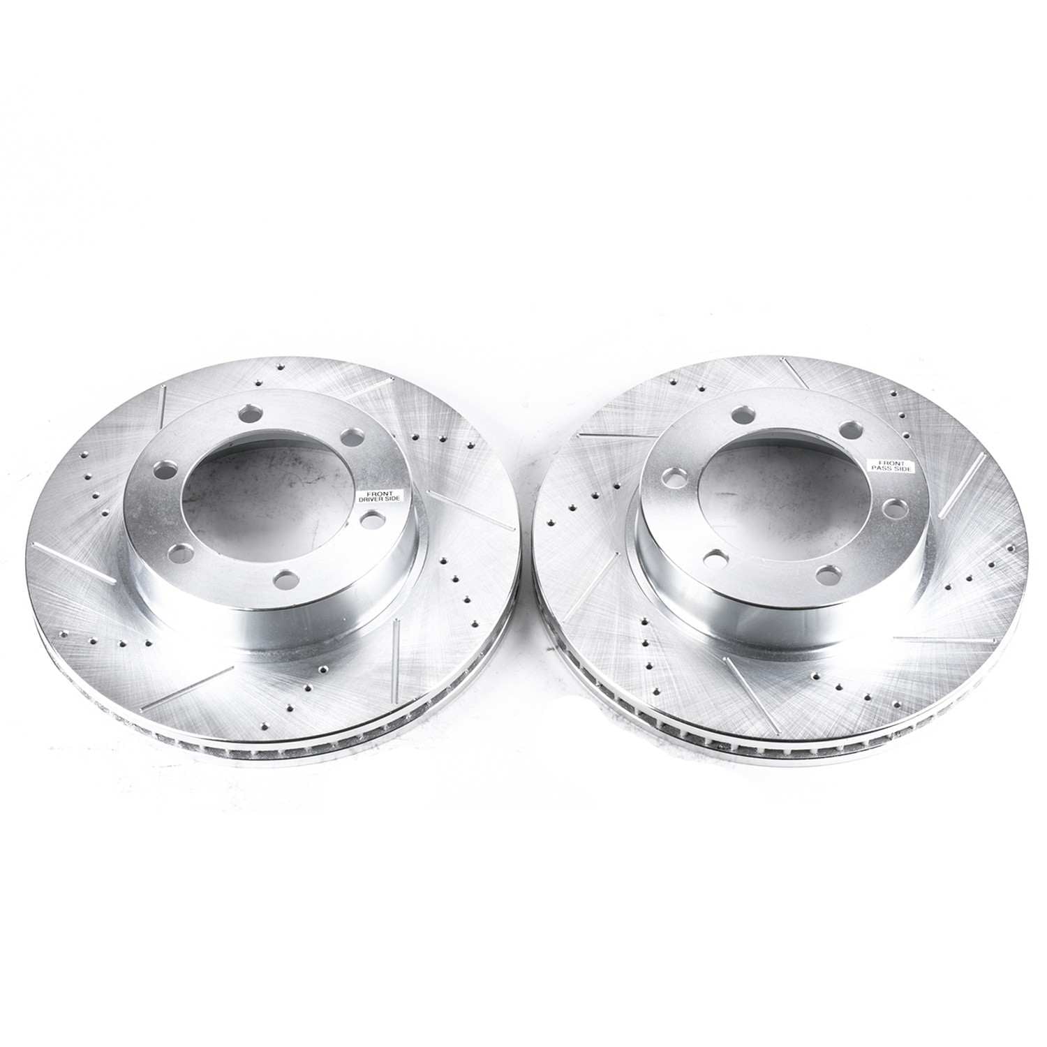 Top View of Front Disc Brake Rotor Set POWERSTOP JBR935XPR