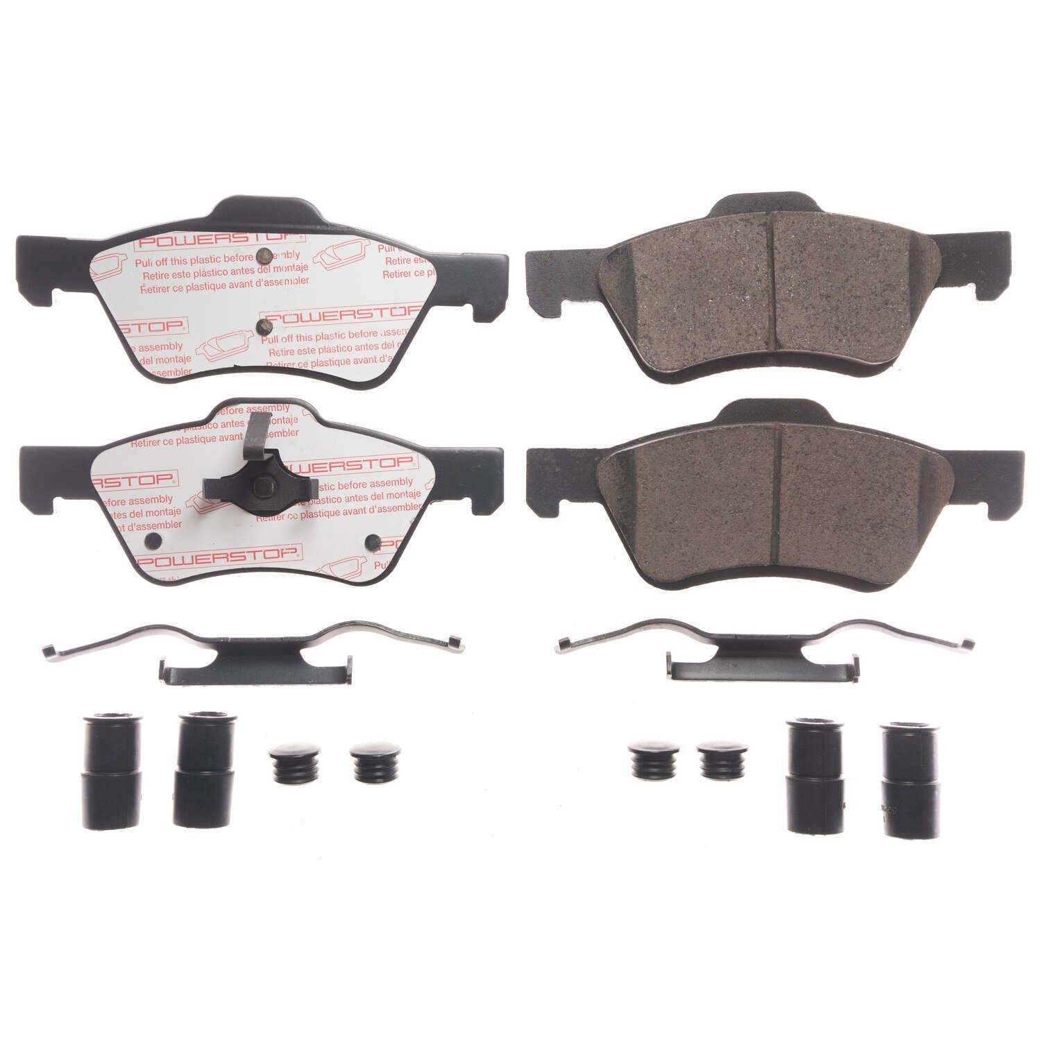 Front View of Front Disc Brake Pad Set POWERSTOP NXT-1047B