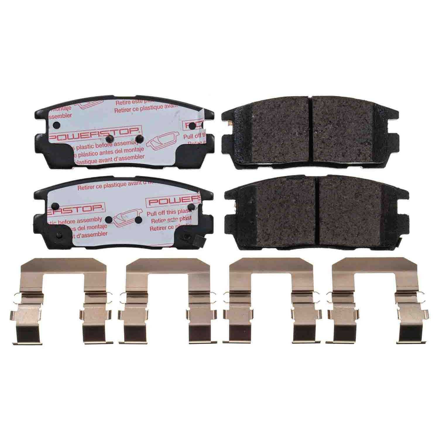 Front View of Rear Disc Brake Pad Set POWERSTOP NXT-1275