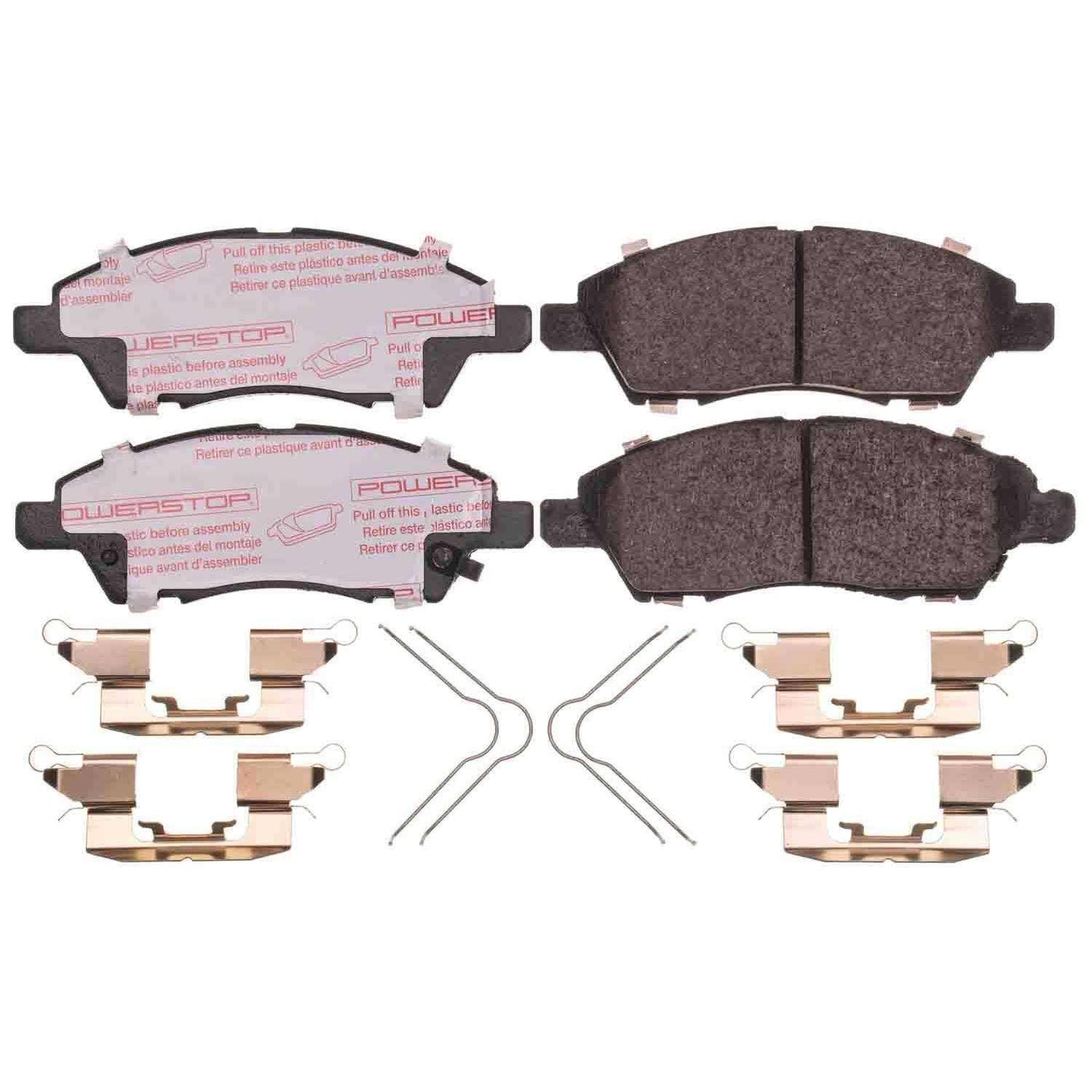 Front View of Front Disc Brake Pad Set POWERSTOP NXT-1592