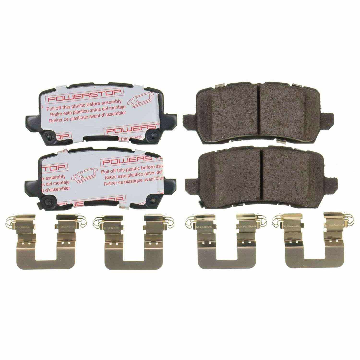 Front View of Rear Disc Brake Pad Set POWERSTOP NXT-1698