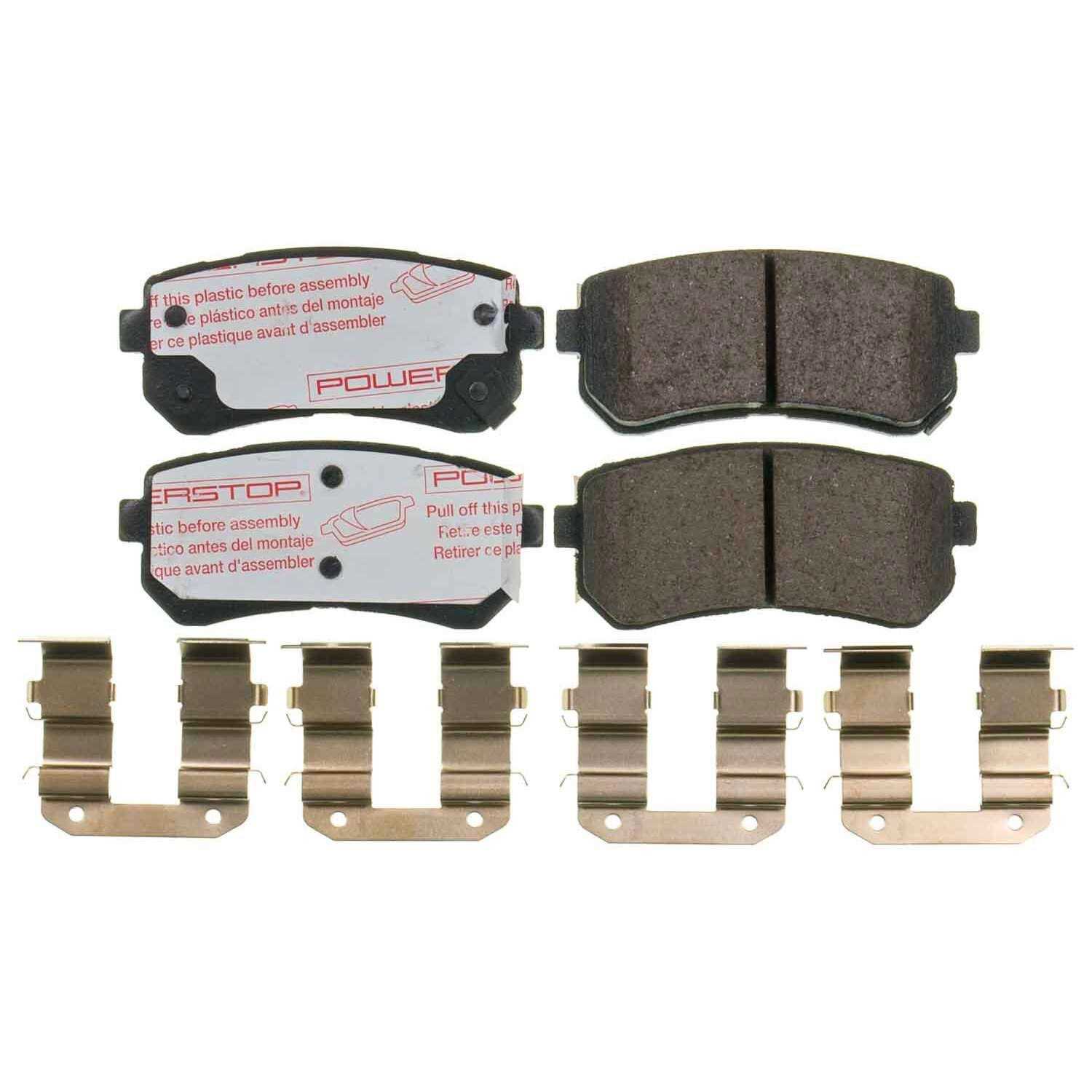 Front View of Rear Disc Brake Pad Set POWERSTOP NXT-1829